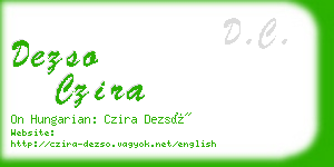 dezso czira business card